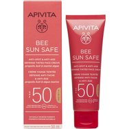 Apivita Bee Sun Safe Anti-Spot & Anti-Age Defence Face Cream Spf50 Tinted 50ml Apivita Bee Sun Safe Anti-Spot & Anti-Age Defence Face Cream Spf50 Tinted 50ml