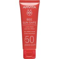 Apivita Promo Bee Sun Safe Hydra Fresh Gel-Cream Spf50 50ml & Подарък Black Detox Cleansing Jelly 50ml & Express Face Mask Sea Levander 16ml (2x8ml) & Подарък Коралови тоалетни принадлежности 1 бр