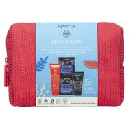 Apivita Promo Bee Sun Safe Anti-Spot & Anti-Age Defense Face Cream Spf50, 50ml & Подарък Black Detox Cleansing Jelly 50ml & Express Face Mask Sea Levander 16ml (2x8ml) & Подарък Коралови тоалетни принадлежности 1 бр