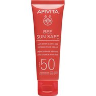 Apivita Promo Bee Sun Safe Anti-Spot & Anti-Age Defense Face Cream Spf50, 50ml & Подарък Black Detox Cleansing Jelly 50ml & Express Face Mask Sea Levander 16ml (2x8ml) & Подарък Коралови тоалетни принадлежности 1 бр