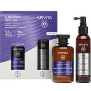 Apivita Promo Tonic Hair Loss Lotion 150ml & Подарък Men's Tonic Shampoo 250ml - Лосион против косопад с протеини от морски зърнастец и лупина и тонизиращ шампоан против косопад за мъже