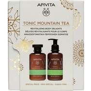 Apivita Promo Tonic Mountain Tea Shower Gel with Essential Oils 250ml & Moisturizing Body Milk 200ml