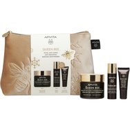 Apivita Queen Bee Promo Absolute Anti-Aging & Regenerating Rich Texture Face Cream 50ml & Подарък Redefining Serum 10ml & Подарък Reviving Eye Cream 5ml & торбичка 1 бр - Крем против стареене и регенерация с богата текстура и серум против стареене и лифтинг на контура и подмладяващ крем за очи Apivita Queen Bee Promo Absolute Anti-Aging & Regenerating Rich Texture Face Cream 50ml & Подарък Redefining Serum 10ml & Подарък Reviving Eye Cream 5ml & торбичка 1 бр - Крем против стареене и регенерация с богата текстура и серум против стареене и лифтинг на контура и подмладяващ крем за очи