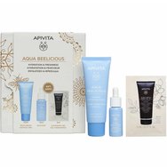 Apivita Promo Aqua Beelicious Comfort Hydrating Cream Rich Texture 40ml & Подарък Refreshing Hydrating Face Booster 10ml & Подарък Black Detox Cleansing Jelly 5ml - Нежен, богат хидратиращ крем с цветя, мед и серум за лице за подмладяване и хидратация с цветя, мед и черен почистващ гел за лице и очи с активен въглен и прополис