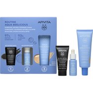 Apivita Promo Aqua Beelicious Healthy Glow Spf30 Tinted Hydrating Fluid Cream 40ml & Подарък Refreshing Hydrating Face Booster 10ml & Подарък Black Detox Cleansing Jelly 15ml - 