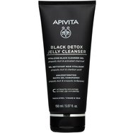 Apivita Black Detox Cleansing Jelly 150ml - Черен почистващ гел за лице и очи с активен въглен и прополис Apivita Black Detox Cleansing Jelly 150ml - Черен почистващ гел за лице и очи с активен въглен и прополис