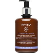 Apivita Cleansing Creamy Foam for Face & Eyes 300ml - Почистваща пяна за лице и очи с маслина, лавандула и прополис Apivita Cleansing Creamy Foam for Face & Eyes 300ml - Почистваща пяна за лице и очи с маслина, лавандула и прополис
