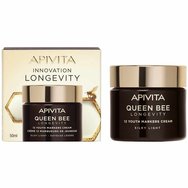 Apivita Queen Bee Longevity 12 Youth Markers Silky Light Cream Анти-ейдж крем за лице с лека, копринена текстура за действие върху 12 показателя на младостта 50ml