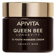 Apivita Queen Bee Longevity 12 Youth Markers Velvety Rich Cream Анти-ейдж крем за лице с богата, кадифена текстура за действие върху 12 показателя на младостта 50ml