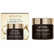 Apivita Queen Bee Longevity 12 Youth Markers Velvety Rich Cream Анти-ейдж крем за лице с богата, кадифена текстура за действие върху 12 показателя на младостта 50ml