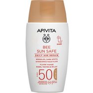 Apivita Bee Sun Safe Daily Age Repair Spf50 Tinted 50ml - Крем за лице против стареене и бръчки с висока защита и цвят