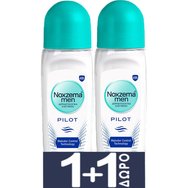 Noxzema Men Promo Pilot Roll On Malodor Control 150ml (2x75ml)