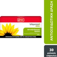 Lanes Vitamin E 400iu, 30caps - Хранителна добавка с витамин Е за добро здраве на кожата и сърцето с антиоксидантни свойства