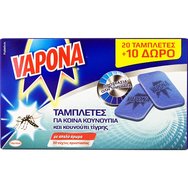 Vapona Promo Insect Repellent Tablets 30 бр (20 Таблетки + 10 Подарък)