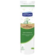 Septona Ecolife Кръгли двустранни дискове за премахване на грим със зашити ръбове, изработени от 100% органичен памук 100 Pads Septona Ecolife Кръгли двустранни дискове за премахване на грим със зашити ръбове, изработени от 100% органичен памук 100 Pads