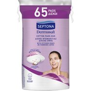 Septona Dermasoft Oval Makeup Remover Cotton Pads 65 бр - Двустранни овални тампони за премахване на грим със зашити ръбове и 3D текстура на пчелна пита, изработени от 100% памук и с копринен протеин Septona Dermasoft Oval Makeup Remover Cotton Pads 65 бр - Двустранни овални тампони за премахване на грим със зашити ръбове и 3D текстура на пчелна пита, изработени от 100% памук и с копринен протеин