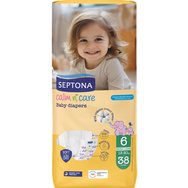 Septona Calm n\' Care Baby Diapers Extra Large No6 (13-20kg) 38 бр