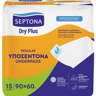 Septona Dry Plus Regular Underpads (90x60cm) 15 бр - Меки и водоустойчиви подложки за еднократна употреба за максимална защита и безопасност Septona Dry Plus Regular Underpads (90x60cm) 15 бр - Меки и водоустойчиви подложки за еднократна употреба за максимална защита и безопасност