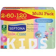 Septona Calm n\' Care Kids Multi Pack 3 Years+ Wipes 120 бр (2x60 бр)