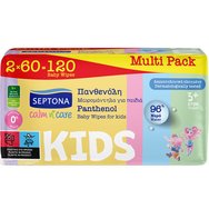 Septona Calm n\' Care Kids Multi Pack 3 Years+ Wipes 120 бр (2x60 бр) Septona Calm n\' Care Kids Multi Pack 3 Years+ Wipes 120 бр (2x60 бр)