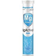 IgActive Magnesium + Vitamin B6 Хранителна добавка с магнезий & витамин B6 за тонус, енергия & подкрепа на функцията на мускулите с вкус на лимон 20 Effer.tabs