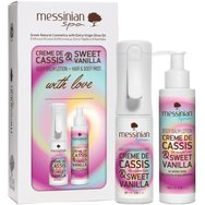 Messinian Spa Promo Creme De Cassis & Sweet Vanilla Hair & Body Fragrance Mist 90ml & Body Balm Lotion 100ml Messinian Spa Promo Creme De Cassis & Sweet Vanilla Hair & Body Fragrance Mist 90ml & Body Balm Lotion 100ml