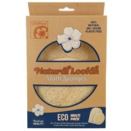 Lifoplus Natural Loofah Eco Multi Pack Original Mitt & Mini Loofah Bath Sponges 2 бр - Стандартна мини ръкавица от луфа и гъба за дълбоко почистване