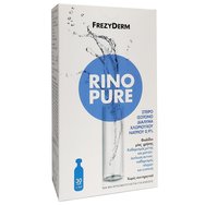 Frezyderm Rinopure стерилен изотоничен разтвор на натриев хлорид 0,9% 30 флакона x 5 ml - Стерилен 0,9% натриев хлорид изотоничен разтвор за почистване на нос, очи, уши и рани Frezyderm Rinopure стерилен изотоничен разтвор на натриев хлорид 0,9% 30 флакона x 5 ml - Стерилен 0,9% натриев хлорид изотоничен разтвор за почистване на нос, очи, уши и рани