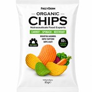 Frezyderm Organic Chips Биологичен печен снак от морков, спанак & цвекло 85g - Carrot-Spinach-Beetroot Frezyderm Organic Chips Биологичен печен снак от морков, спанак & цвекло 85g - Carrot-Spinach-Beetroot