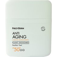 Frezyderm Anti-Aging Liquid Sun Screen Plant Exosomes Spf50+ Fluid Слънцезащитен Флуид за Лице с Изключително Лека Течна Текстура Много Висока Защита с Растителни Анти-ейдж Фактори 50ml