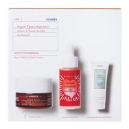 Пакет от оферти на Korres Нощен крем за лице с дива роза 40 мл, двуфазен бустер 30 мл и пяна за почистване на подаръци 16 мл