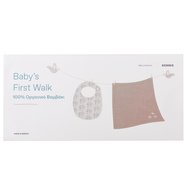 Korres PROMO PACK Baby Collection Baby\'s First Walk Премиум комплект с очарователен муслин и лигавник за бебето