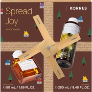 Korres Spread Joy Black Sugar Eau De Toilette 50ml & Korres Spread Joy Black Sugar Showergel 250ml