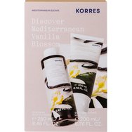 Korres Promo Discover Mediterranean Vanilla Blossom Renewing Body Cleanser 250ml & Body Smoothing Milk 200ml