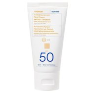 Korres Yoghurt Tinted Sunscreen Face Cream Protect & Hydrate Spf50, 50ml