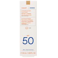 Korres Yoghurt Tinted Sunscreen Face Cream Protect & Hydrate Spf50, 50ml