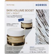 Korres Promo White Pine Volumizing Serum in Moisturizer Day Cream 40ml & Подарък Restorative Overnight Facial Night Cream 15ml