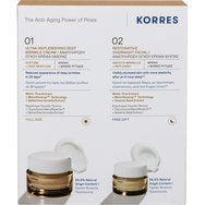 Korres Promo White Pine Ultra Replenishing Deep Wrinκle Cream 40ml & Подарък Restorative Overnight Facial Night Cream 15ml Korres Promo White Pine Ultra Replenishing Deep Wrinκle Cream 40ml & Подарък Restorative Overnight Facial Night Cream 15ml