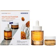 Korres Promo Black Pine Primus 6xHA Wrinkle Smoothing Youth Activator Booster 30ml & Подарък Υouth Renewal Sleeping Facial Cream 15ml Korres Promo Black Pine Primus 6xHA Wrinkle Smoothing Youth Activator Booster 30ml & Подарък Υouth Renewal Sleeping Facial Cream 15ml
