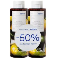 Korres Promo Citrus Renewing Body Cleanser 500ml (2x250ml) - Овлажняващ душ гел с цитрусов аромат Korres Promo Citrus Renewing Body Cleanser 500ml (2x250ml) - Овлажняващ душ гел с цитрусов аромат