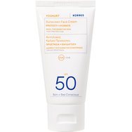 Korres Promo Yoghurt Sunscreen Face Cream Protect & Hydrate Spf50, 50ml & Подарък Foaming Cream Cleanser with Pre + Probiotics 20ml & торбичка 1 бр Korres Promo Yoghurt Sunscreen Face Cream Protect & Hydrate Spf50, 50ml & Подарък Foaming Cream Cleanser with Pre + Probiotics 20ml & торбичка 1 бр