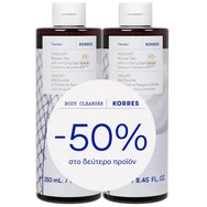 Korres Promo Yoghurt Shower Gel Хидратиращ душ гел за тяло Yoghurt с почистващ екстракт от салвия за нежно & кремообразно усещане върху кожата 500ml (2x250ml)