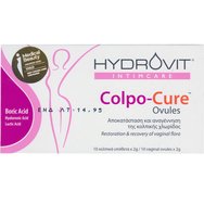 Hydrovit Colpo-Cure 10 броя (10 вагинални супозитории x 2 г) - Вагинални супозитории за възстановяване и регенерация на вагиналната флора Hydrovit Colpo-Cure 10 броя (10 вагинални супозитории x 2 г) - Вагинални супозитории за възстановяване и регенерация на вагиналната флора