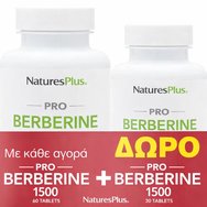 Natures Plus Promo Pro Berberine 1500mg, 90tabs (60+30tabs Подарък) - Natures Plus Promo Pro Berberine 1500mg, 90tabs (60+30tabs Подарък) -