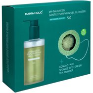 Mania Holic Promo Ph-Balanced Gentle Purifying Gel Cleanser 200ml & Подарък Konjac with Tea Powder Face Sponge 1 брой
