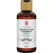 Vican Wise Men Beard & Hair Shampoo Fresh 200ml - Мъжки шампоан за коса и брада за почистване и овлажняване на коса и кожа с аромат на мускус и сандалово дърво Vican Wise Men Beard & Hair Shampoo Fresh 200ml - Мъжки шампоан за коса и брада за почистване и овлажняване на коса и кожа с аромат на мускус и сандалово дърво