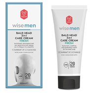 Vican Wise Men Bald Head 3 in 1 Care Cream Fresh 100ml - Слънцезащитен, успокояващ и защитен крем за скалпа с аромат на мускус и сандалово дърво
