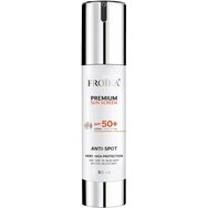 Froika Premium Sun Screen UVA Anti-Spot Spf50+, 50ml - Широкоспектърен слънцезащитен крем за лице с много висока защита против петна с фактори против стареене Froika Premium Sun Screen UVA Anti-Spot Spf50+, 50ml - Широкоспектърен слънцезащитен крем за лице с много висока защита против петна с фактори против стареене