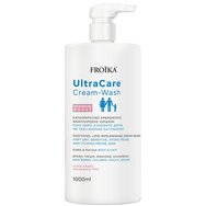 Froika UltraCare Cream Wash 1000ml - Успокояващ почистващ крем, подходящ за суха, чувствителна кожа, склонна към атопия и сърбеж, с помпа Froika UltraCare Cream Wash 1000ml - Успокояващ почистващ крем, подходящ за суха, чувствителна кожа, склонна към атопия и сърбеж, с помпа
