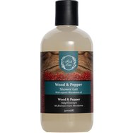 Fresh Line Wood & Pepper Shower Gel Изискан и земен душ гел с натурален състав с дървесни и пикантни нотки и био масло от макадамия 300ml